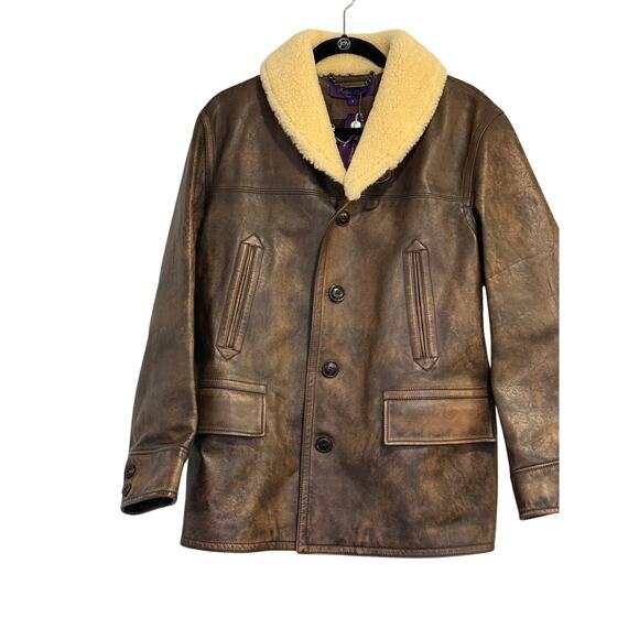 Ralph Lauren Collection Cooper Shearling & Calfskin Ranch Coat US 6 NWT - Picture 1 of 16